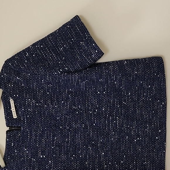 Alice + Olivia Blue Silver Knit Sweater Crop Top Size 6 - Picture 6 of 16